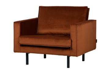 Lissbon Modern Fåtölj i Sammet - Rostbrun - Möbler - Stolar & fåtöljer - Fåtölj