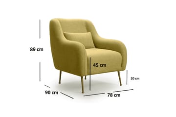 Longbush Fåtölj i Tyg - Gul - Möbler - Stolar & fåtöljer - Fåtölj