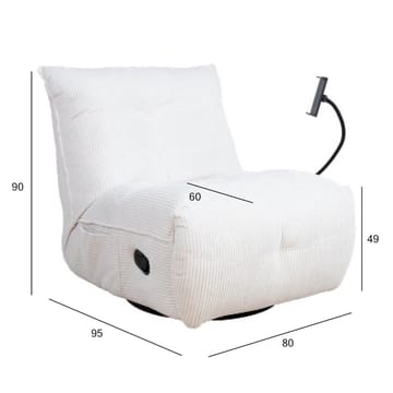 Recliner vilstol Selor med manuell mekanism - creme - Möbler - Stolar & fåtöljer - Fåtölj - Fåtölj med fotpall