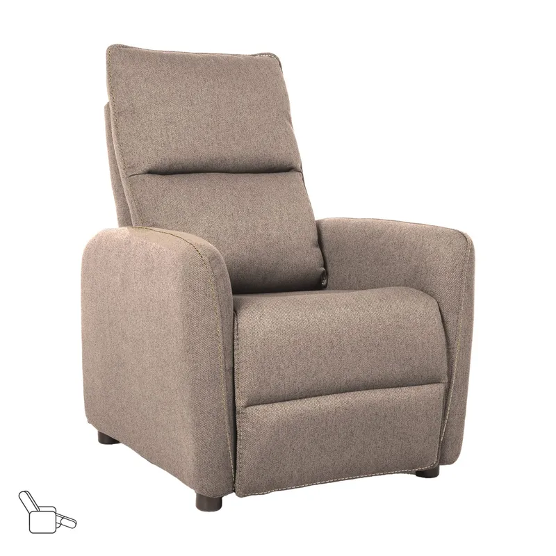 Reclinerfåtölj Örsvik med push back-mekanism - Beige - Möbler - Stolar & fåtöljer - Fåtölj - Biofåtölj & reclinerfåtölj