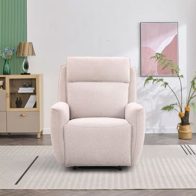 Reclinerfåtölj Östvik med manuell mekanism - beige - Möbler - Stolar & fåtöljer - Fåtölj - Biofåtölj & reclinerfåtölj