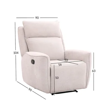 Reclinerfåtölj Östvik med manuell mekanism - beige - Möbler - Stolar & fåtöljer - Fåtölj - Biofåtölj & reclinerfåtölj