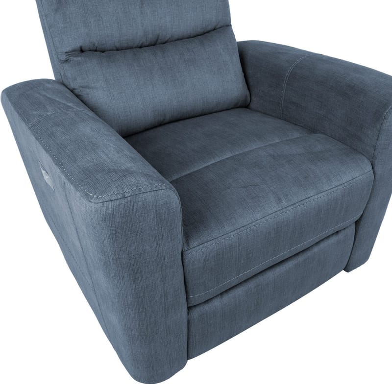 Reclinerfåtölj Darvi med elektrisk mekanism - blå - Möbler - Stolar & fåtöljer - Fåtölj - Biofåtölj & reclinerfåtölj