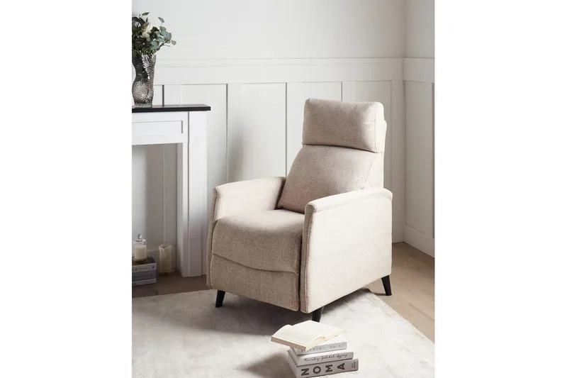 Reclinerfåtölj Selvik Beige/svart - Beige/svart - Möbler - Stolar & fåtöljer - Fåtölj - Biofåtölj & reclinerfåtölj