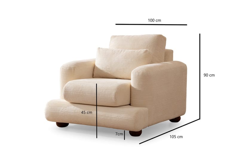 Relento Fåtölj - Beige - Möbler - Stolar & fåtöljer - Fåtölj