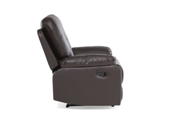 Rovik Oval Reclinerfåtölj i Konstläder - Brun - Möbler - Stolar & fåtöljer - Fåtölj - Skinnfåtölj & läderfåtölj