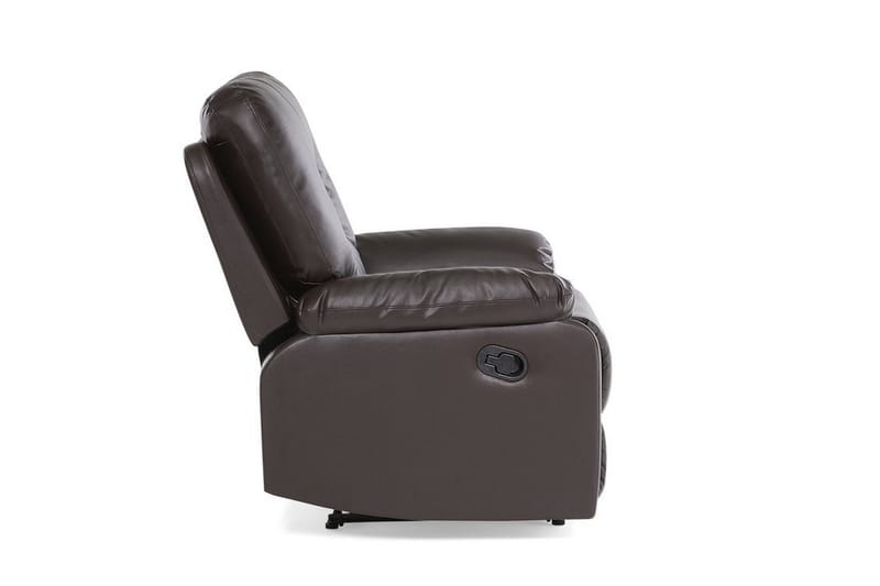 Rovik Oval Reclinerfåtölj i Konstläder - Brun - Möbler - Stolar & fåtöljer - Fåtölj - Skinnfåtölj & läderfåtölj