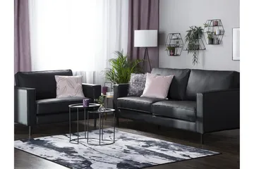 Savalen Rektangulär Modern Fåtölj i Konstläder - Svart - Möbler - Stolar & fåtöljer - Fåtölj - Skinnfåtölj & läderfåtölj