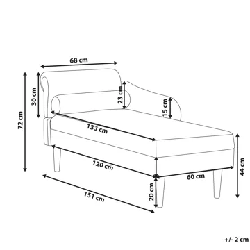 Schäslong Yvoire Vänstervänd - Off-White - Möbler - Soffa - Dagbäddar