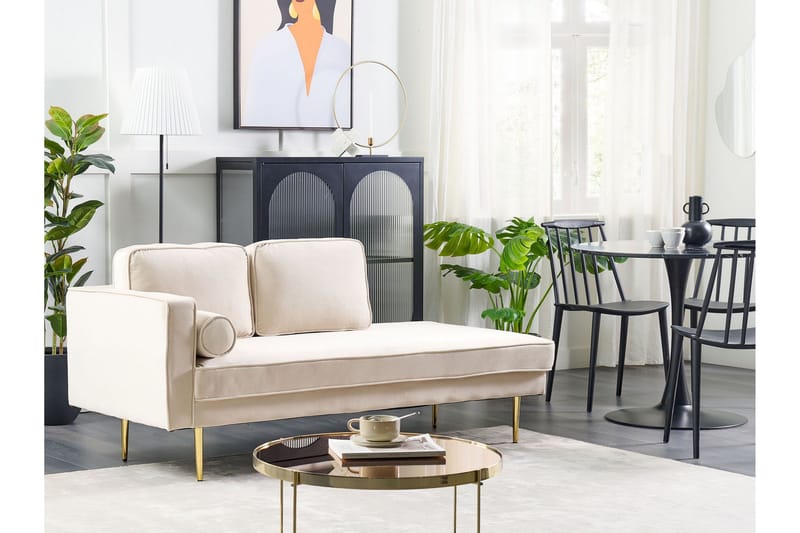 Topo Schäslong 171 cm Vänster - Beige/Guld - Möbler - Stolar & fåtöljer - Fåtölj - Schäslongfåtölj & divanfåtölj