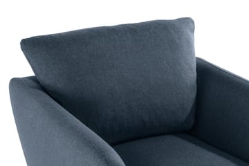 Trend Fåtölj i Tyg med Träben - Blå - Möbler - Stolar & fåtöljer - Fåtölj