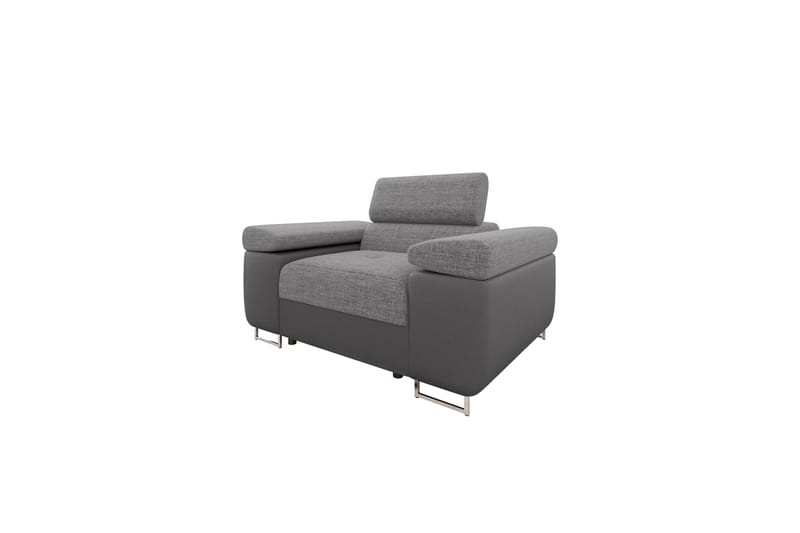 Gabina Modern Fåtölj i Tyg med Konstläderunderrede, Beige|Grå
