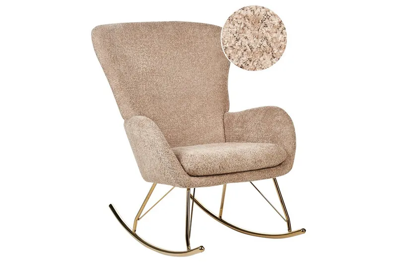 Gungstol Anaset - Beige, guld - Möbler - Stolar & fåtöljer - Fåtölj
