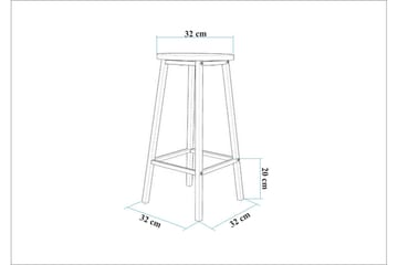 Heran Barstol 62 cm - Vit - Möbler - Stolar & fåtöljer - Barstol & barpall