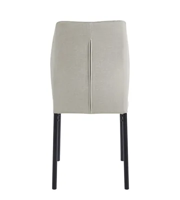 Inez matstol i beige tyg med svarta ben - Beige - Möbler - Stolar & fåtöljer - Matstol & köksstol