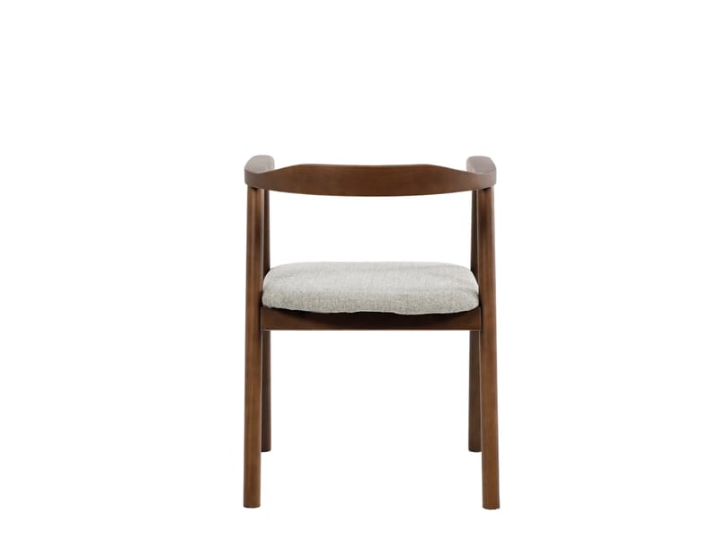 Jolie Matstol i trä med tygsits - Valnöt/Beige - Möbler - Stolar & fåtöljer - Matstol & köksstol