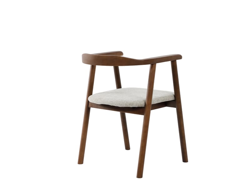 Jolie Matstol i trä med tygsits - Valnöt/Beige - Möbler - Stolar & fåtöljer - Matstol & köksstol