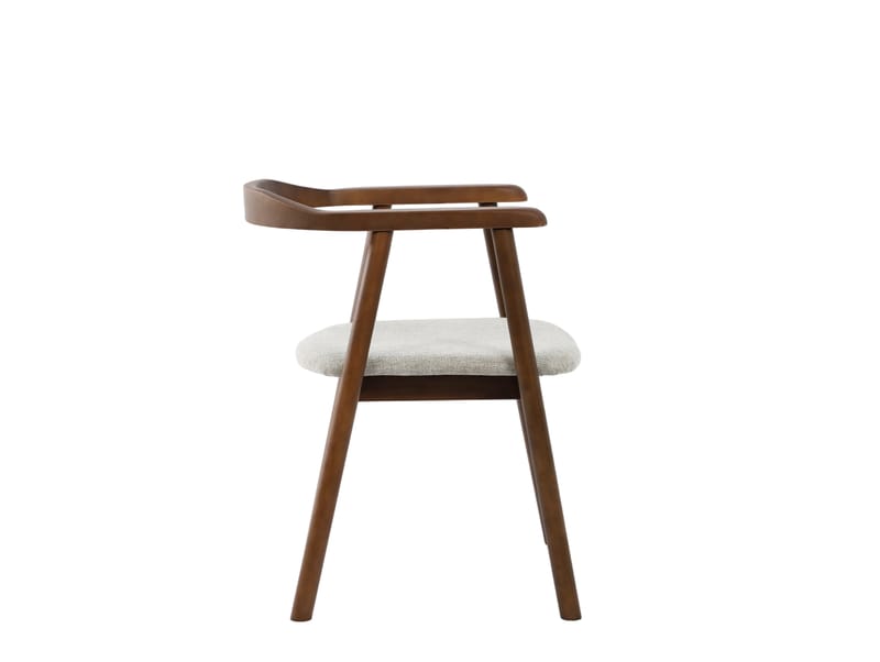 Jolie Matstol i trä med tygsits - Valnöt/Beige - Möbler - Stolar & fåtöljer - Matstol & köksstol