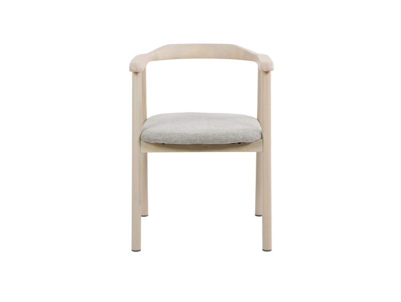 Jolie Matstol i trä med tygsits - Vitlaserad/Beige - Möbler - Stolar & fåtöljer - Matstol & köksstol