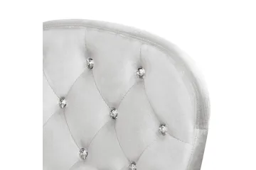 Kontorsstol med kristaller Princess Grå/Silver/Svart - Grå/Silver/Svart - Möbler - Stolar & fåtöljer - Kontorsstol & skrivbordsstol