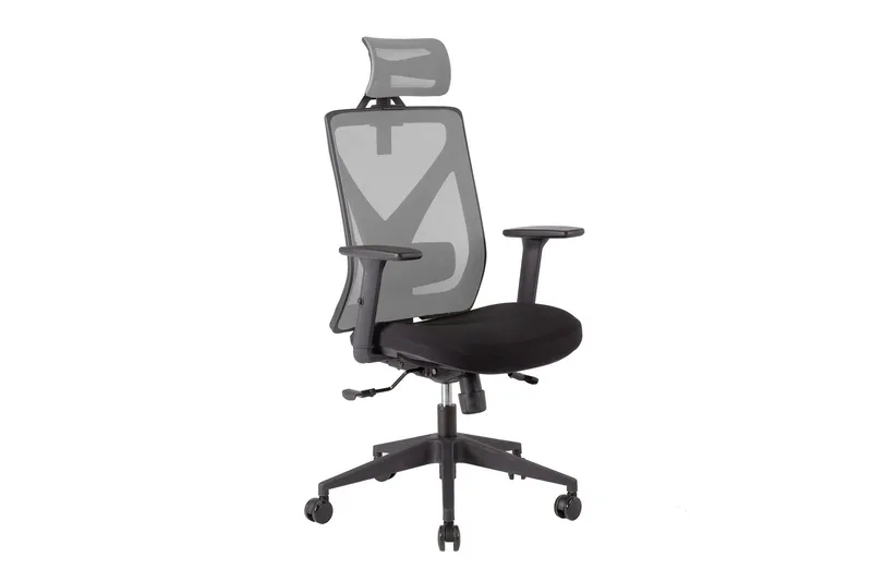 Kontorstol MIKE 64x65xH110-120cm svart/grå - Möbler - Stolar & fåtöljer - Kontorsstol & skrivbordsstol