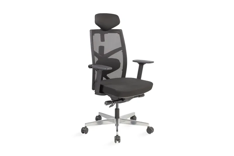 Kontorstol Tune 70x70xh111-128 cm Svart, Grå