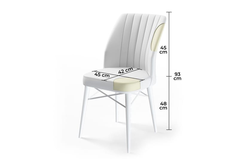 Landskrona Matstol i Tyg med Träben - Beige - Möbler - Stolar & fåtöljer - Matstol & köksstol