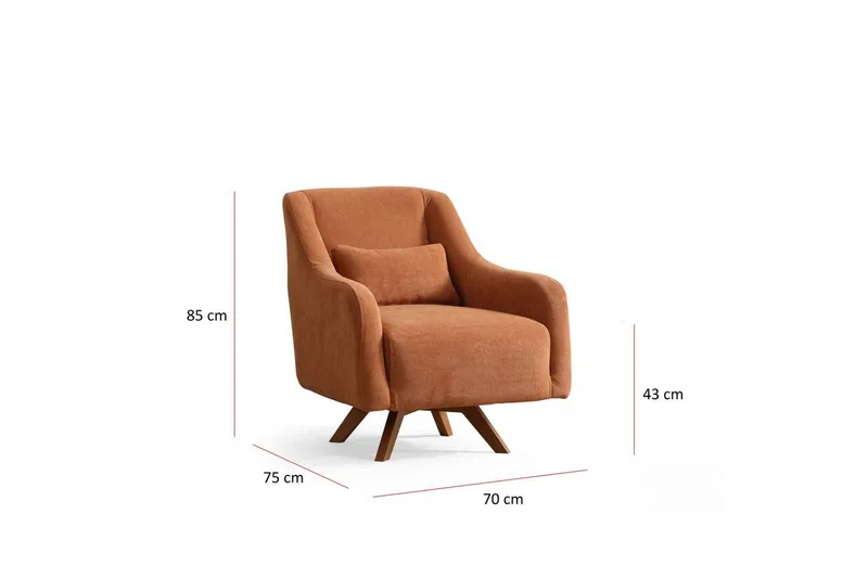 Malkiat Loungefåtölj - Orange - Möbler - Stolar & fåtöljer - Fåtölj