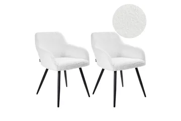 Matsalsstol Casmalia set om 2 Vit/Svart - Vit/Svart - Möbler - Stolar & fåtöljer - Matstol & köksstol