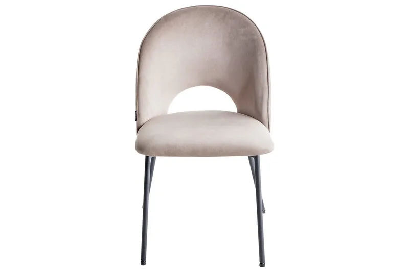 Matsalsstol Covelo set om 2 Beige-Svart - Beige-Svart - Möbler - Stolar & fåtöljer - Matstol & köksstol