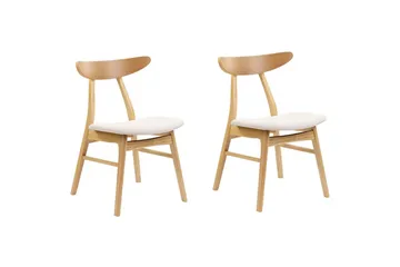 Matsalsstol Lynn set om 2 Ljus Trä-Beige - Ljus Trä-Beige - Möbler - Stolar & fåtöljer - Matstol & köksstol