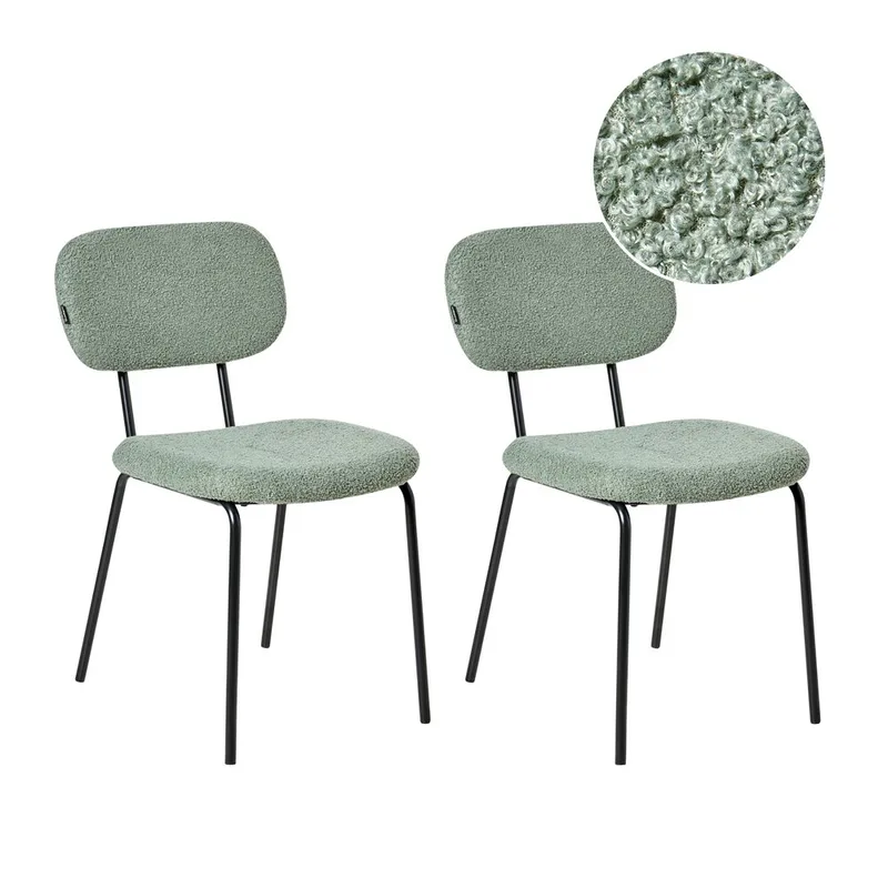 Matstol Adair 2-pack, Grön, Svart