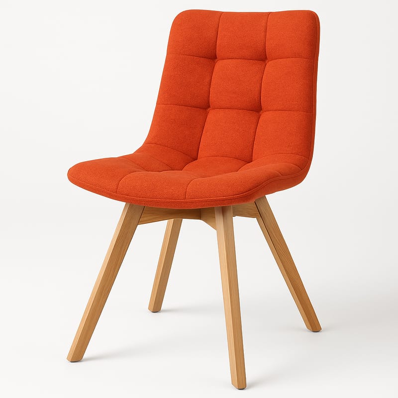 Matstol Alvar i Massivt Trä - orange/natur - Möbler - Stolar & fåtöljer - Matstol & köksstol