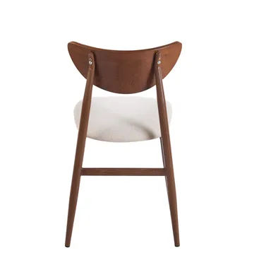 Matstol Ludvig - Valnöt med beige sits - beige - Möbler - Stolar & fåtöljer - Matstol & köksstol