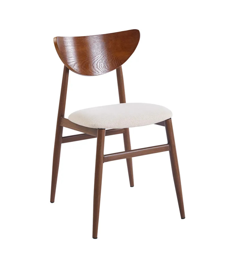 Matstol Ludvig - Valnöt med beige sits - beige - Möbler - Stolar & fåtöljer - Matstol & köksstol