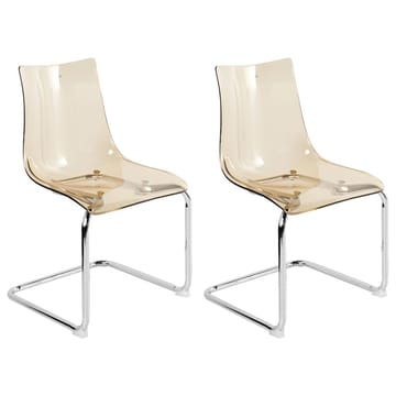 Matstol Marshall 2-pack - Transparent, Orange, Silver - Möbler - Stolar & fåtöljer - Matstol & köksstol