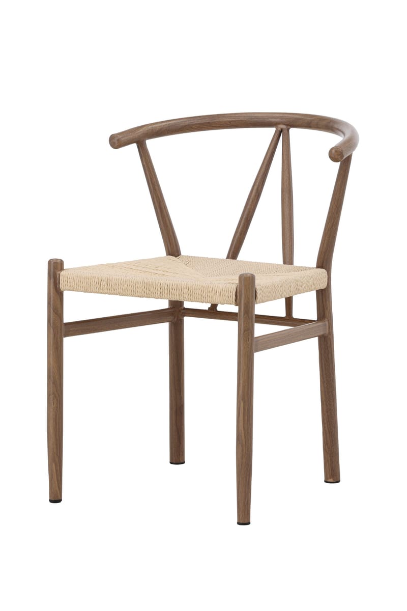 Matstol utan armstöd Peach Alfons Dining Chair - Woodlook / Nature Rope Beige - Möbler - Stolar & fåtöljer - Matstol & köksstol