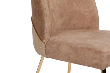 Alsacia Matstol i Sammet - Sandbeige - Möbler - Stolar & fåtöljer - Matstol & köksstol