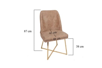 Alsacia Matstol i Sammet - Sandbeige - Möbler - Stolar & fåtöljer - Matstol & köksstol