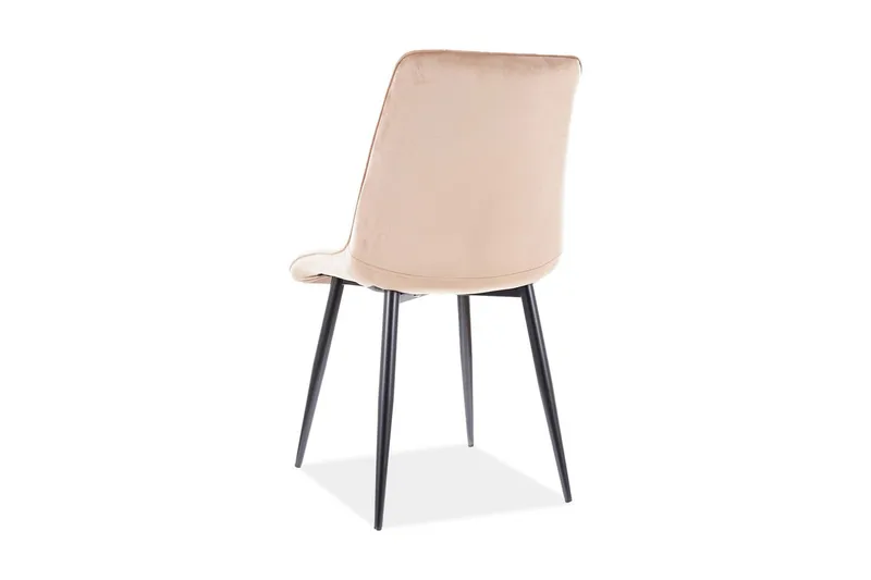 Begin Matstol - Sammet/Beige/Svart - Möbler - Stolar & fåtöljer - Matstol & köksstol
