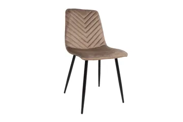 Brie Stol Beige Sammet - Möbler - Stolar & fåtöljer - Matstol & köksstol