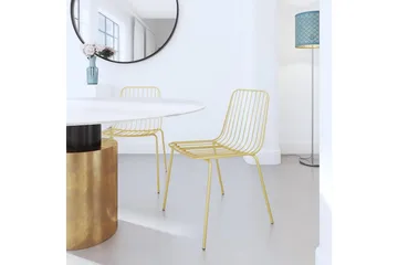 Caden Matstol Guld 2-pack - Dorel Home - Möbler - Stolar & fåtöljer - Matstol & köksstol