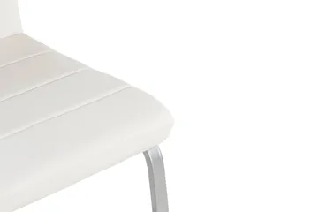 Cibus Matstol & Köksstol i Konstläder med Kromben - Vit - Möbler - Stolar & fåtöljer - Matstol & köksstol