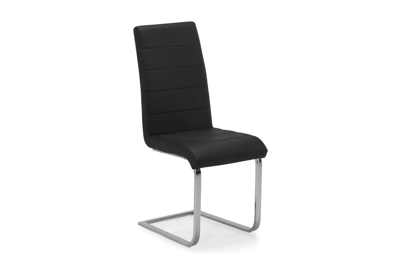 Cibus Matstol Konstläder, Svart / Krom