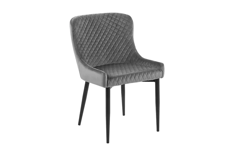 Colino Stol 2-Pack Sammet - Grå - Möbler - Stolar & fåtöljer - Matstol & köksstol