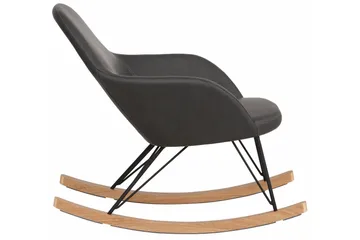 Hetton Gungstol Konstläder - Grå - Möbler - Stolar & fåtöljer - Gungstol