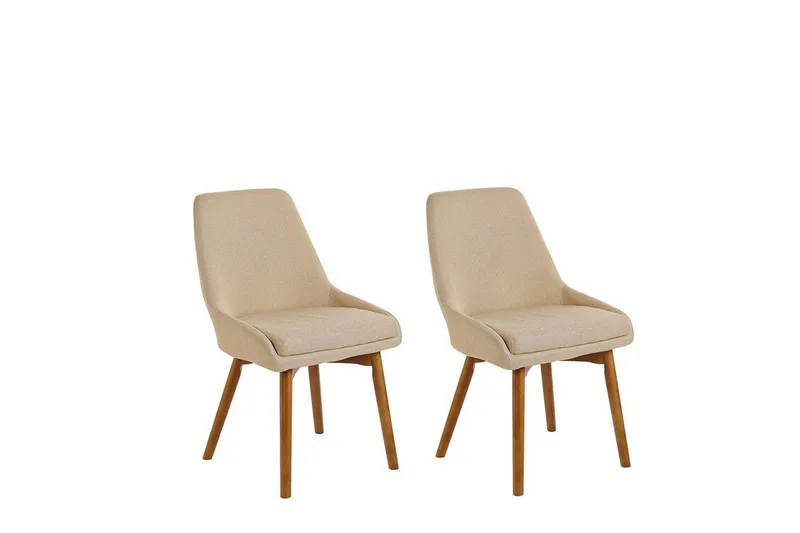 Matstol 2 st beige MELFORT - Beige - Möbler - Stolar & fåtöljer - Matstol & köksstol