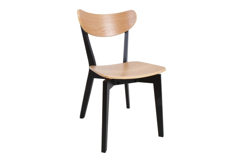 Roxby Matstol i Trä med Metallben, Svart|Beige