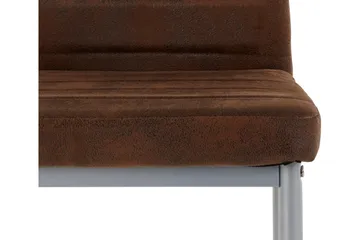 Sabie Matstol Microfiber 2-pack - Brun/Silver - Möbler - Stolar & fåtöljer - Matstol & köksstol
