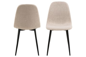 Salaman Matstol i Tyg med Metallben - Beige - Möbler - Stolar & fåtöljer - Matstol & köksstol